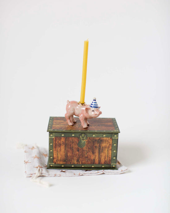 Little camp hollow paper + party year of the pig cake topper in box