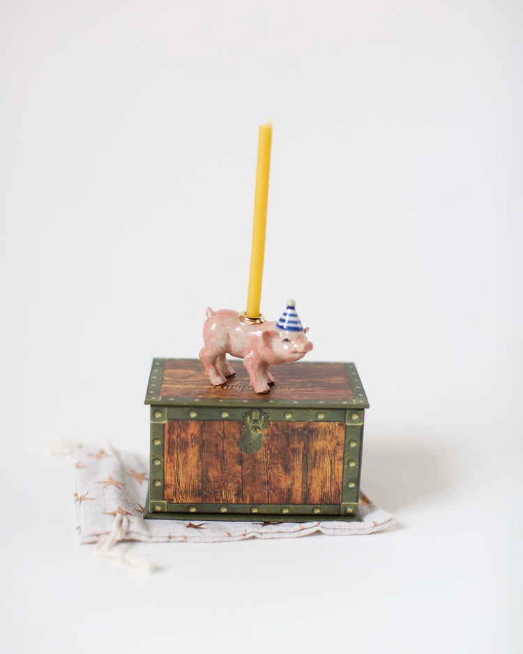 Little camp hollow paper + party year of the pig cake topper in box