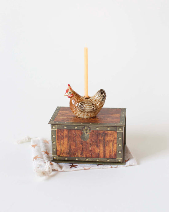 Little camp hollow paper + party year of the rooster cake topper in box