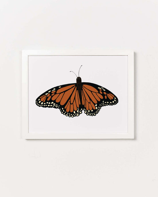 Little clementine kids room monarch butterfly art print