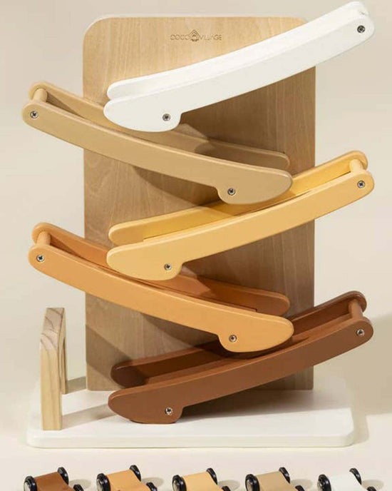 Little coco village play wooden car glider track