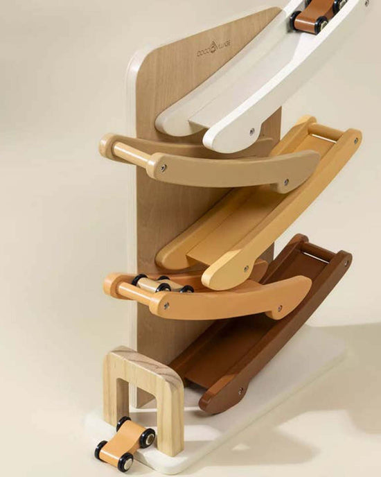 Little coco village play wooden car glider track
