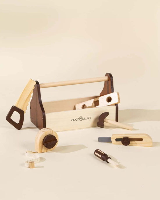 Little coco village play wooden tool playset