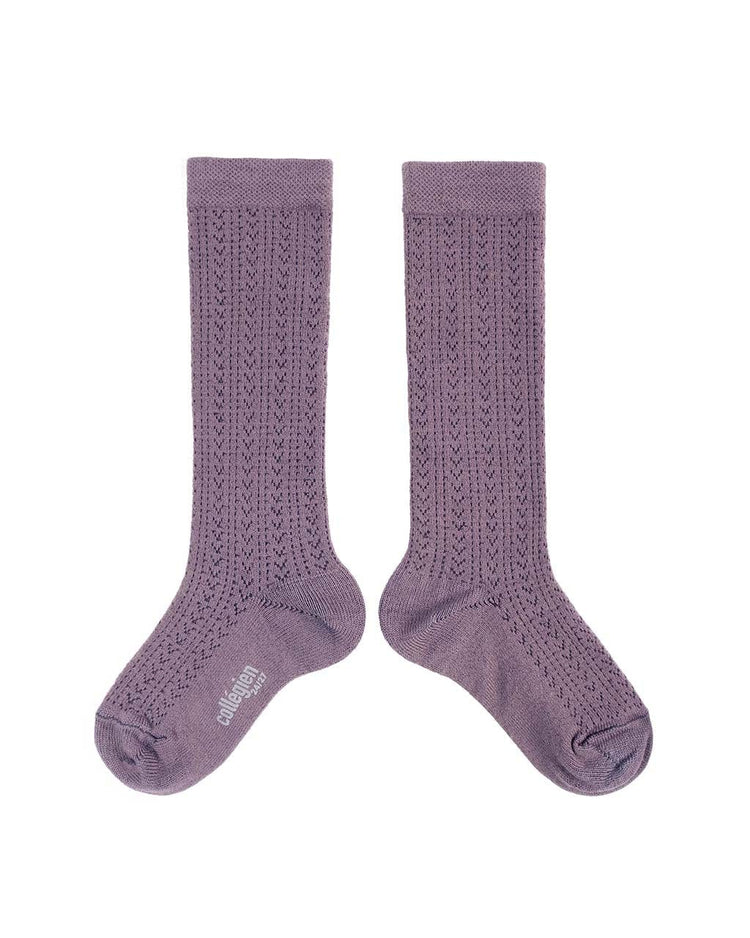 Little collegien accessories adèle knee socks in glycine du japon