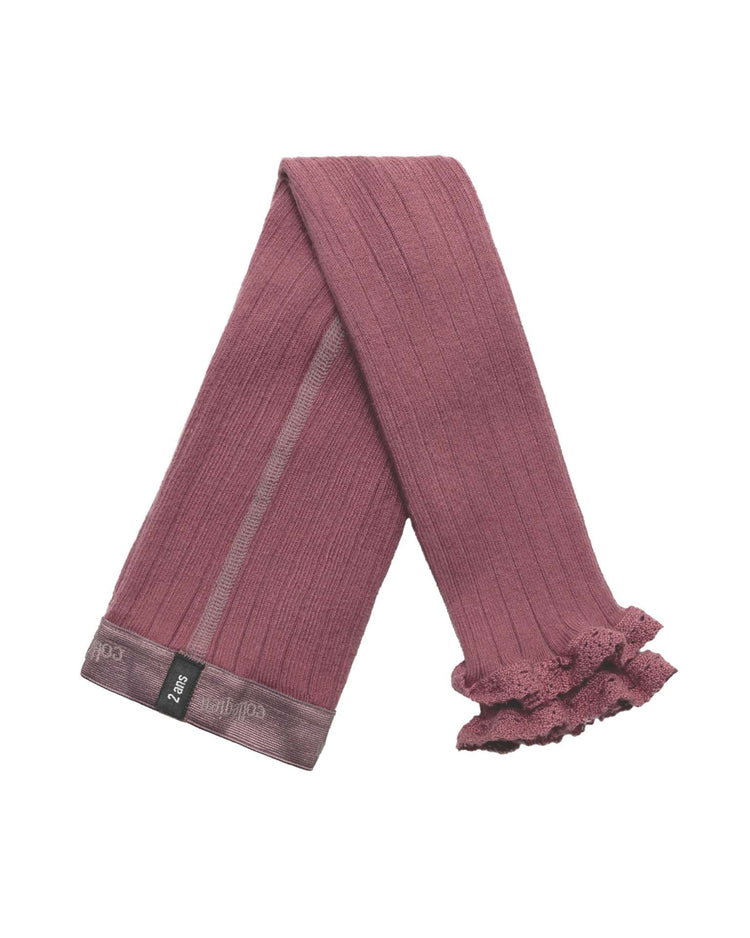 Little collegien accessories aliénor footless tights in raisin rose