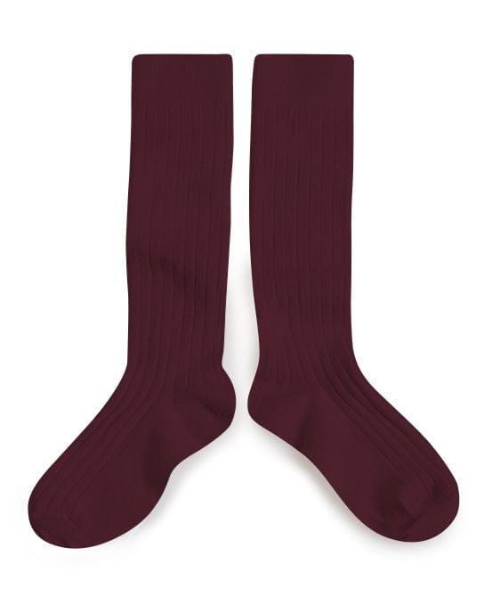 Little collegien accessories le haute knee socks in bordeaux grand cru