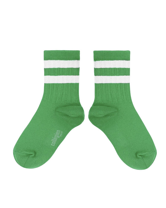 Little collegien accessories nico crew socks in vert jackpot