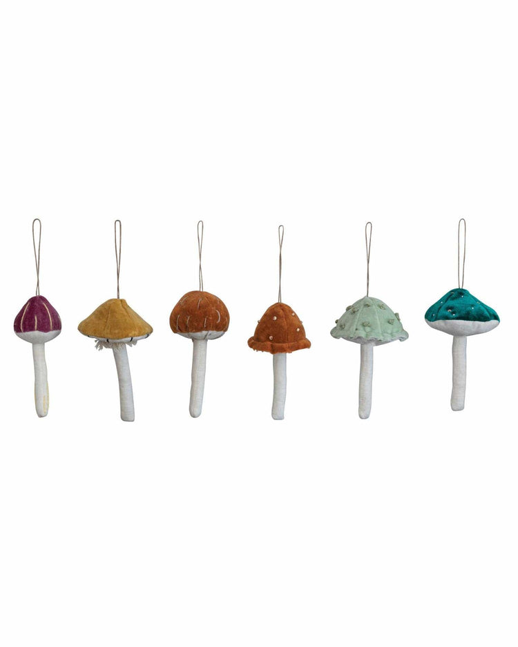 Little creativeco-op home velvet mushroom ornament