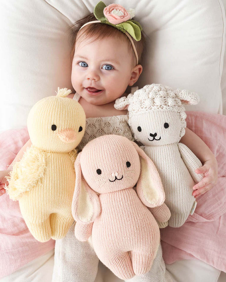 Little cuddle + kind play big baby rose bunny