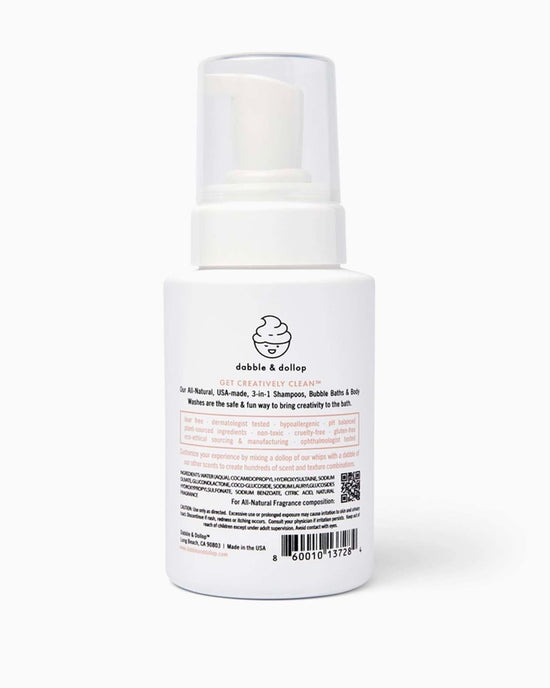 Little dabble + dollop room tear-free peach whip shampoo + body wash