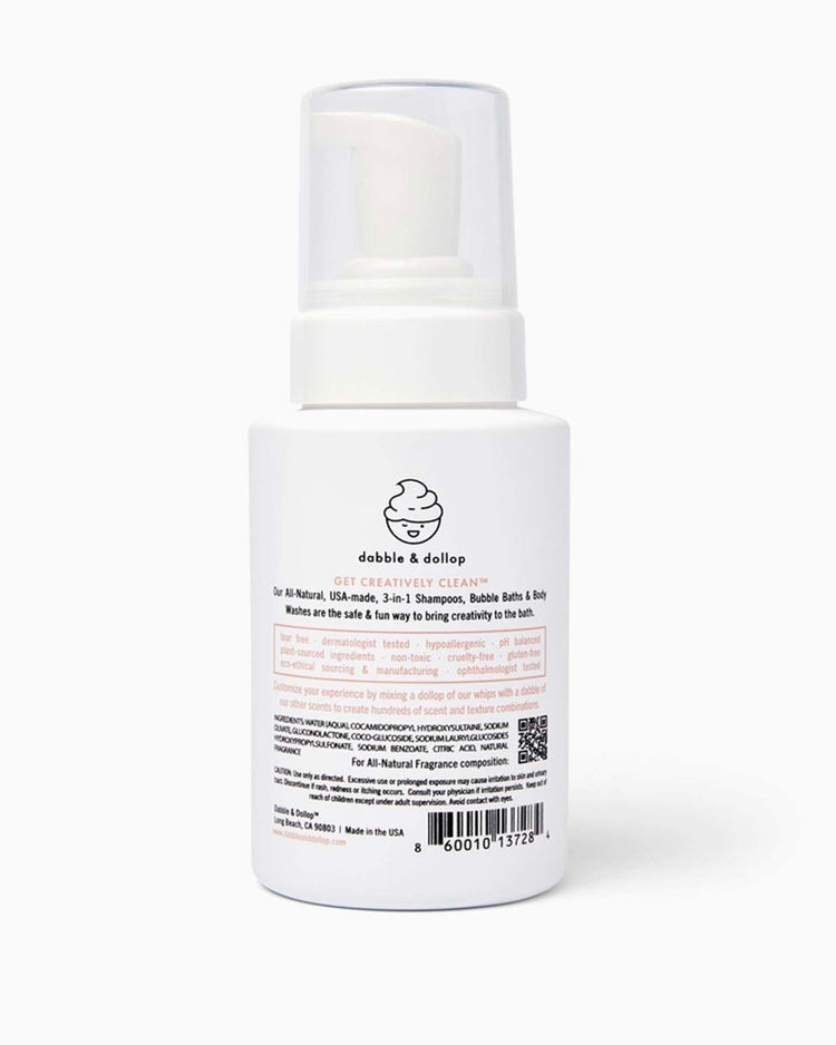 Little dabble + dollop room tear-free peach whip shampoo + body wash