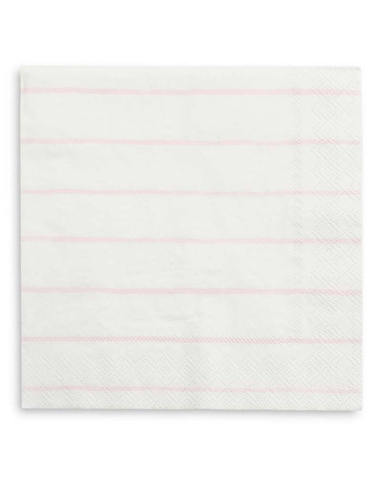 Little daydream society party blush frenchie striped petite napkins