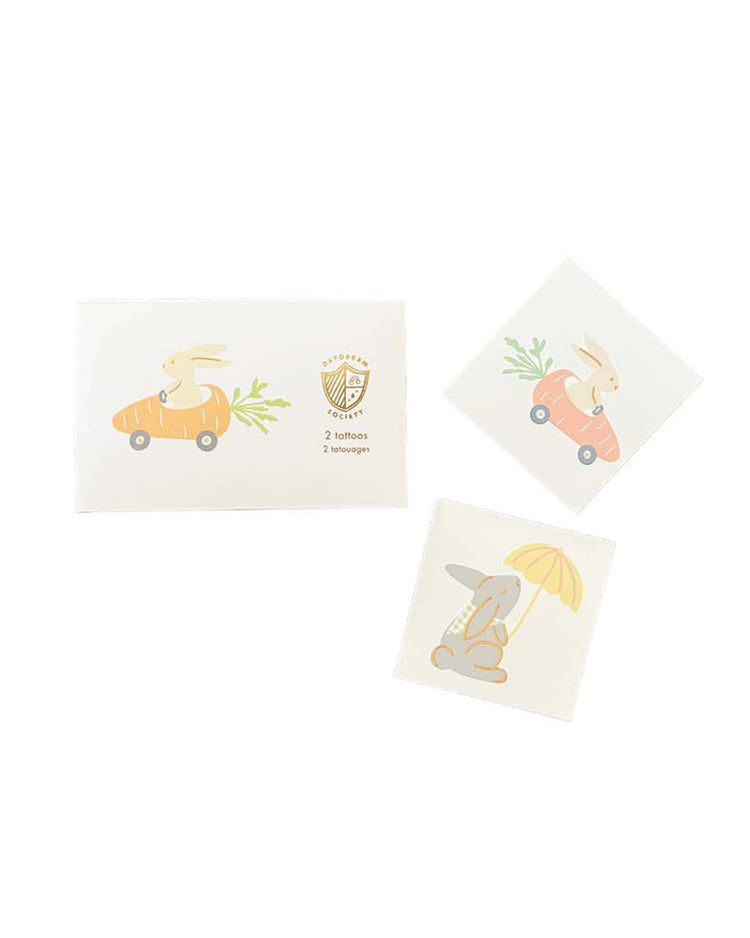 Little daydream society accessories bunnies in the garden temporary tattoos