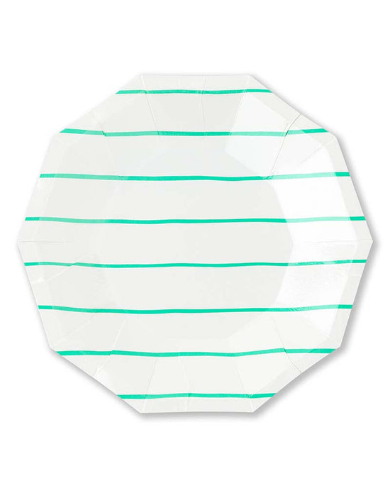 Little daydream society party clover frenchie striped large plates