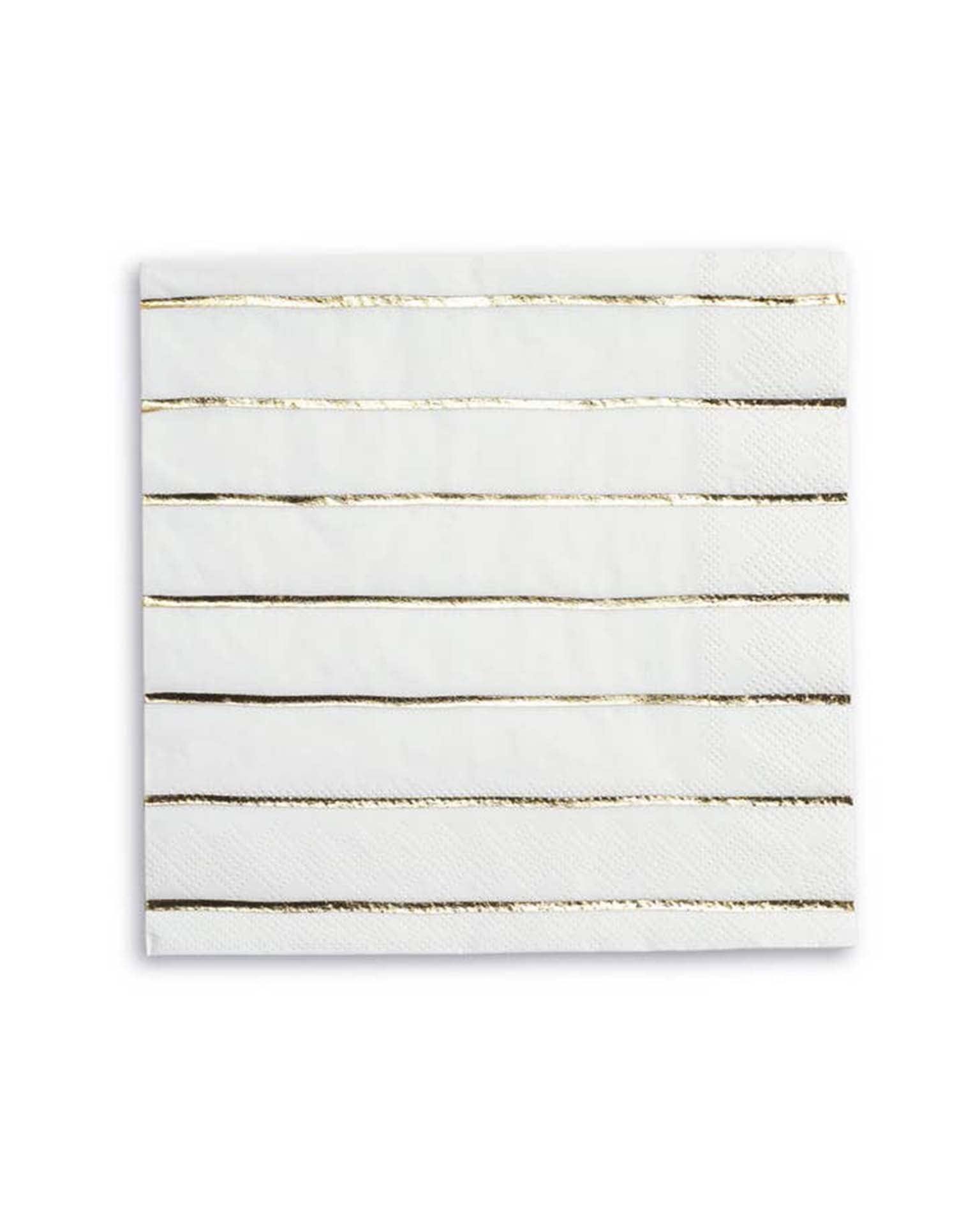 Little Daydream Society party gold frenchie striped petite napkins
