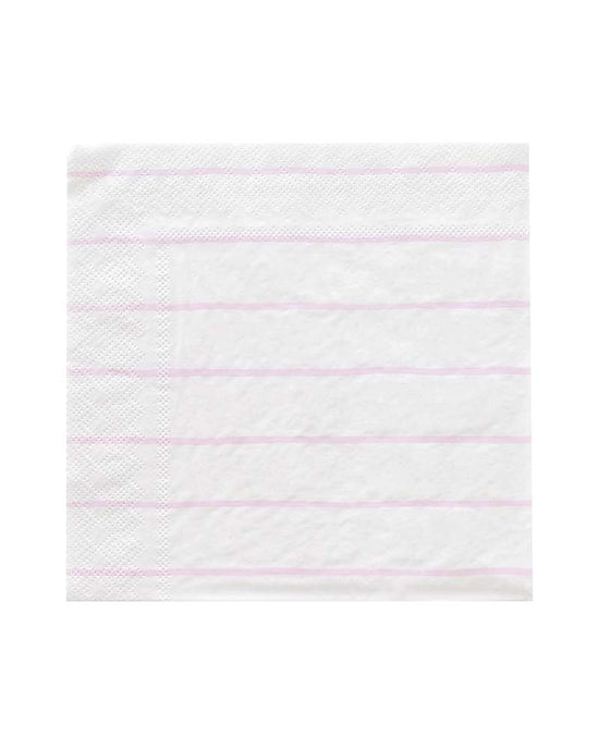 Little daydream society party lilac frenchie striped napkins