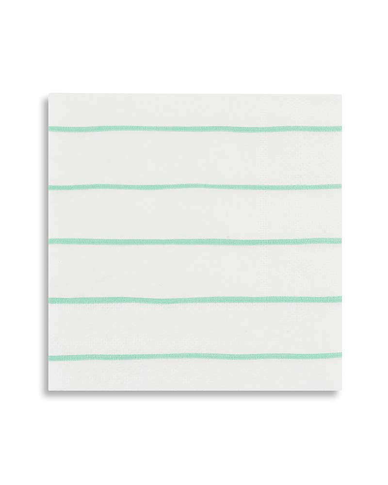Little daydream society party mint frenchie striped petite napkins