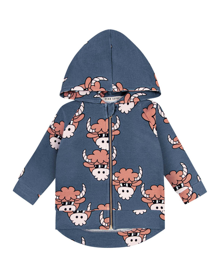 Little dear sophie kids bull dark blue hoodie