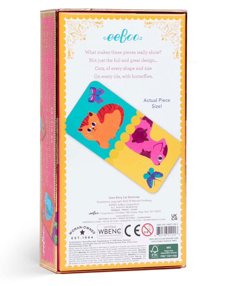 Little eeboo play giant shiny cat dominoes