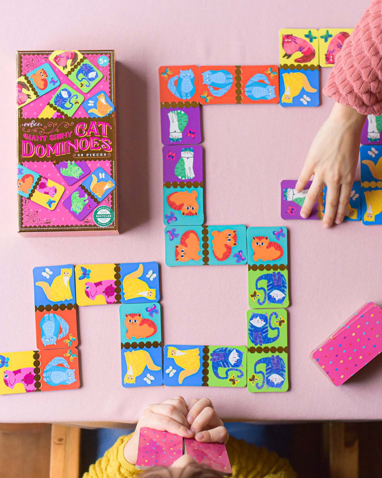 Little eeboo play giant shiny cat dominoes