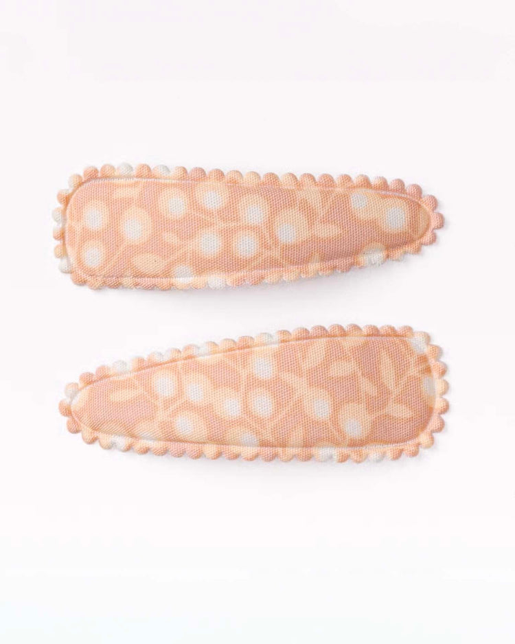 Little frankie + claude accessories delilah peach floral hair clips