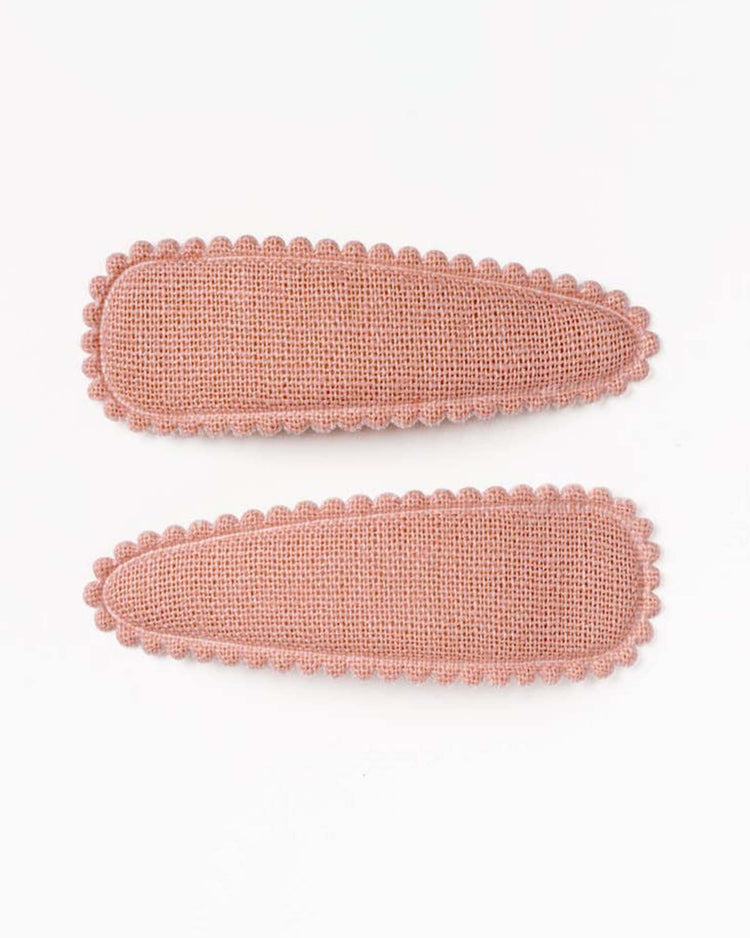 Little frankie + claude accessories dusty rose linen hair clips