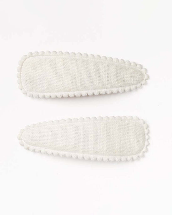 Little frankie + claude accessories oxford white cotton hair clips