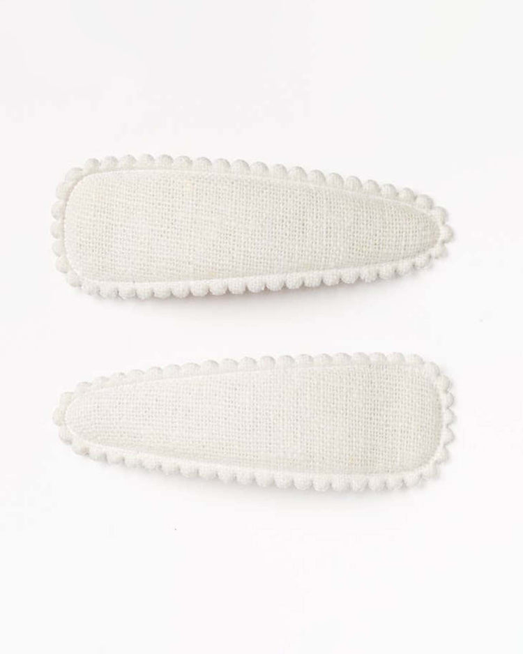 Little frankie + claude accessories oxford white cotton hair clips