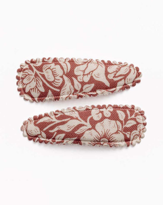 Little frankie + claude accessories plumeria orange floral hair clips