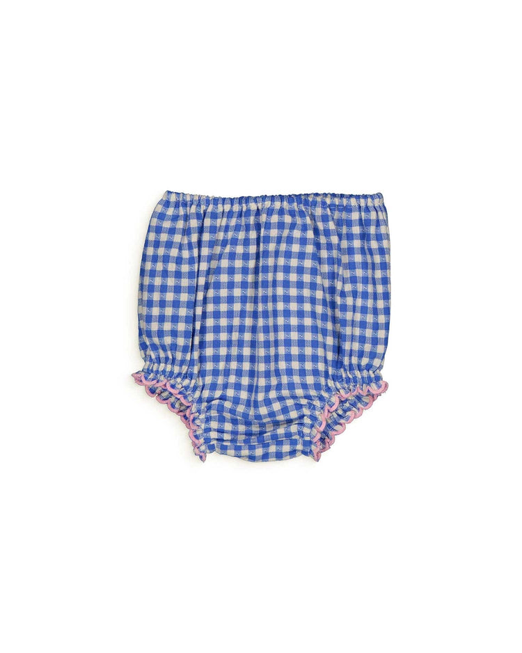 Little hello simone baby babe bloomer in blue gingham