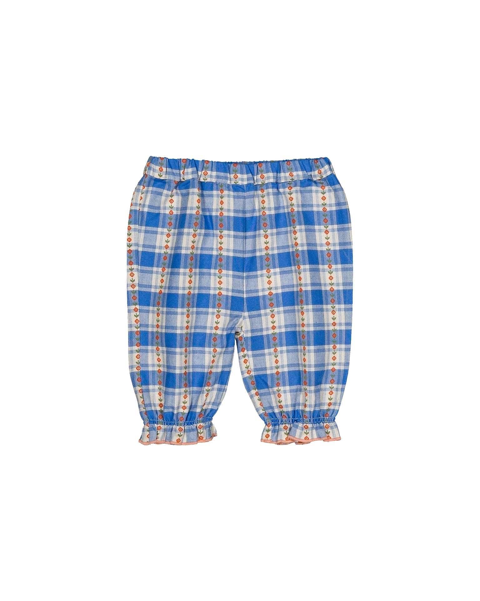mignon baby pants in blue check