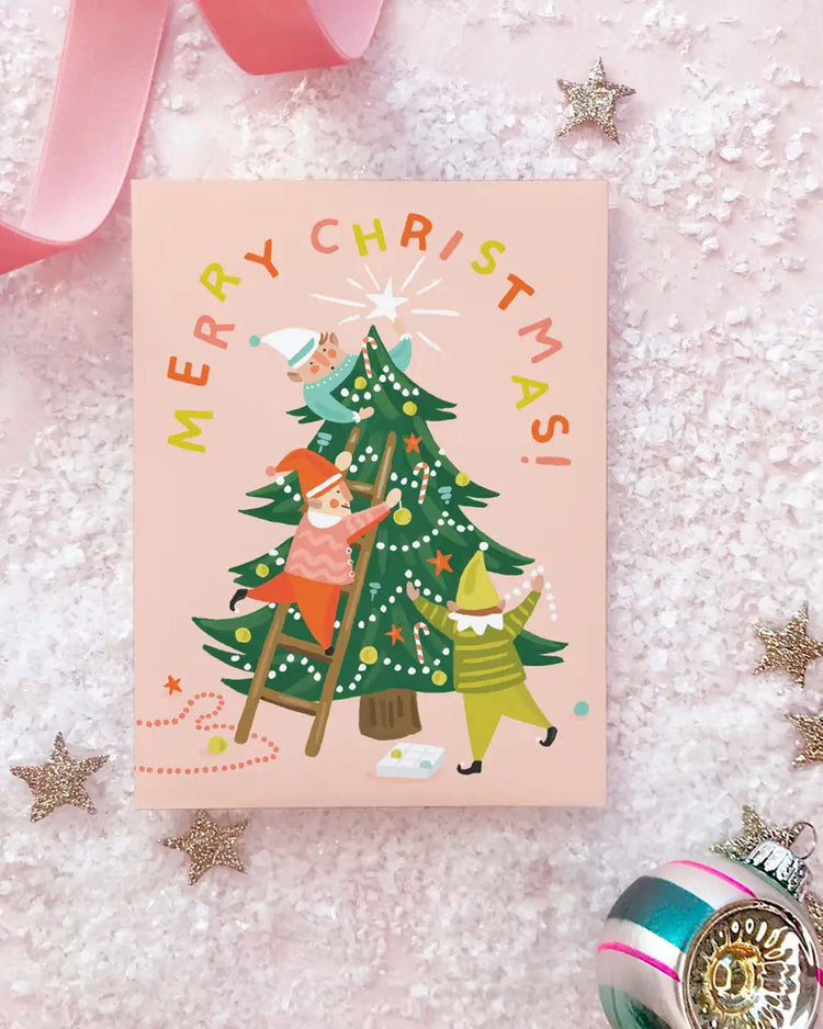 Little idlewood co. party elf tree card