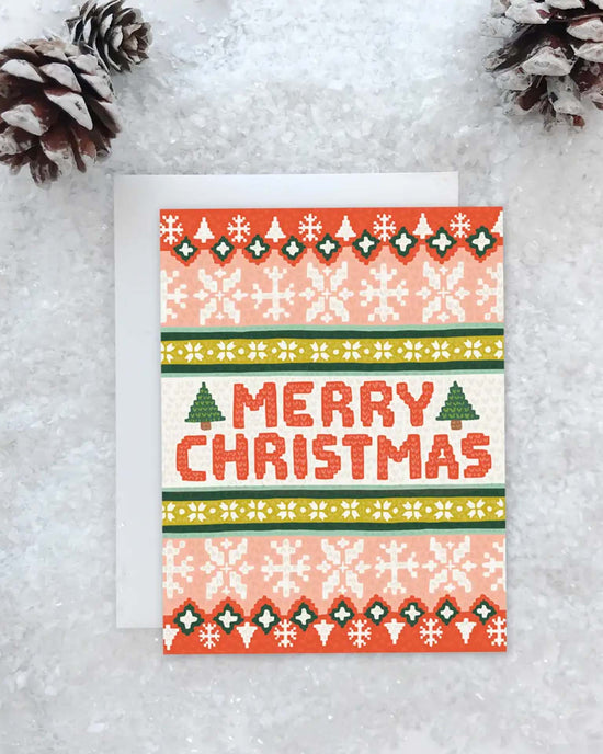 Little idlewood co. party fair isle christmas sweater card