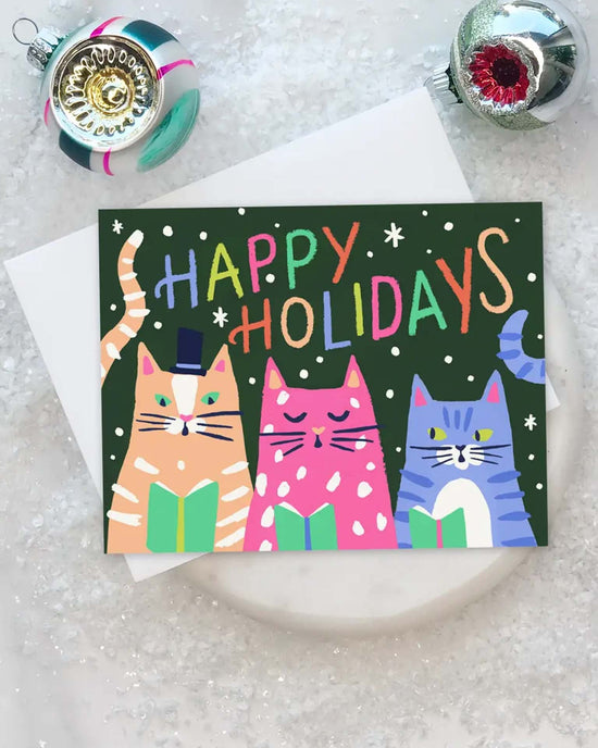Little idlewood co. party kitty carols card box set of 8