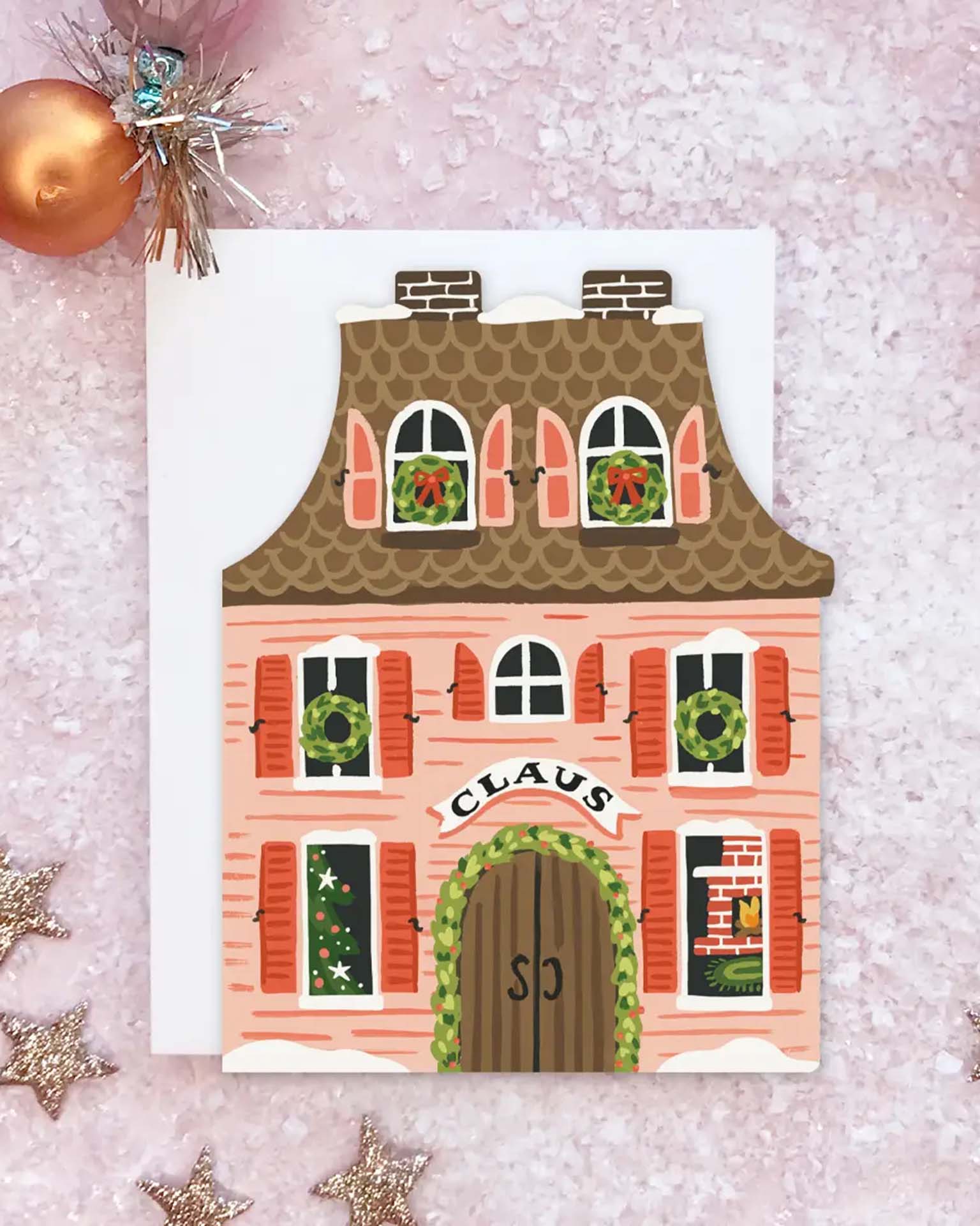Little idlewood co. party santa house card