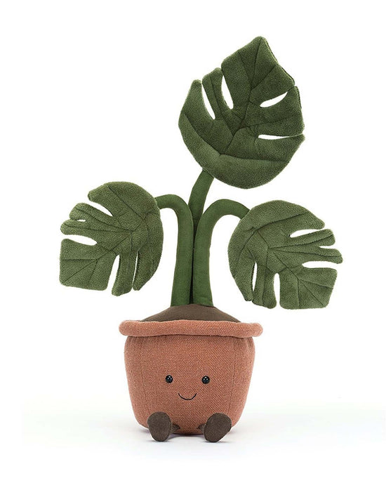 Little jellycat play amuseable monstera plant