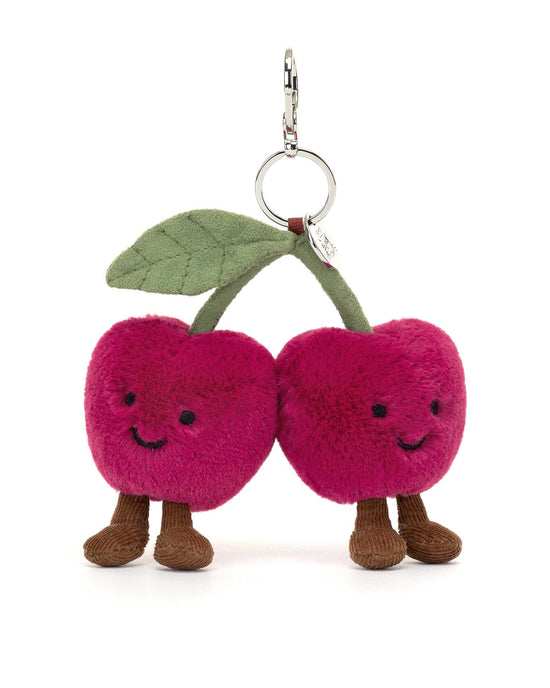 Little jellycat play amuseables cherries bag charm