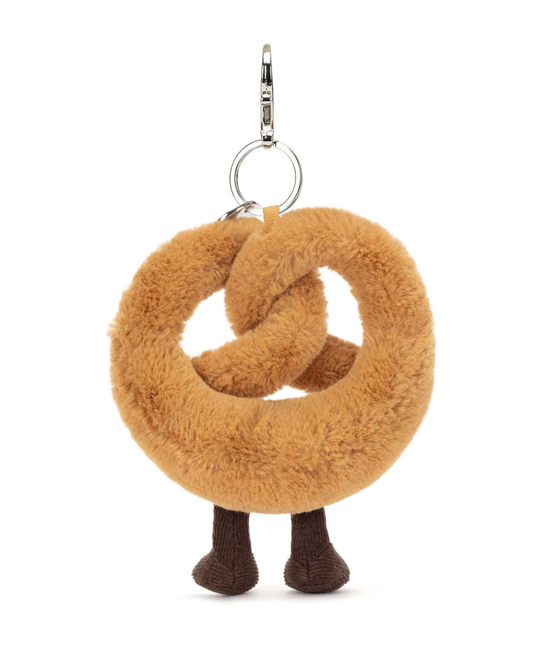 Little jellycat play amuseables pretzel bag charm