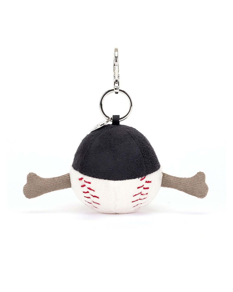 Little jellycat play amuseables sports baseball bag charm