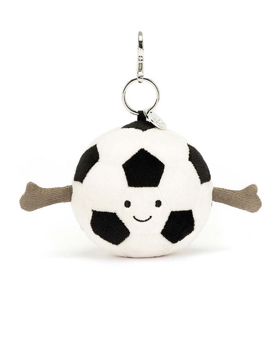 Little jellycat play amuseables sports soccer bag charm