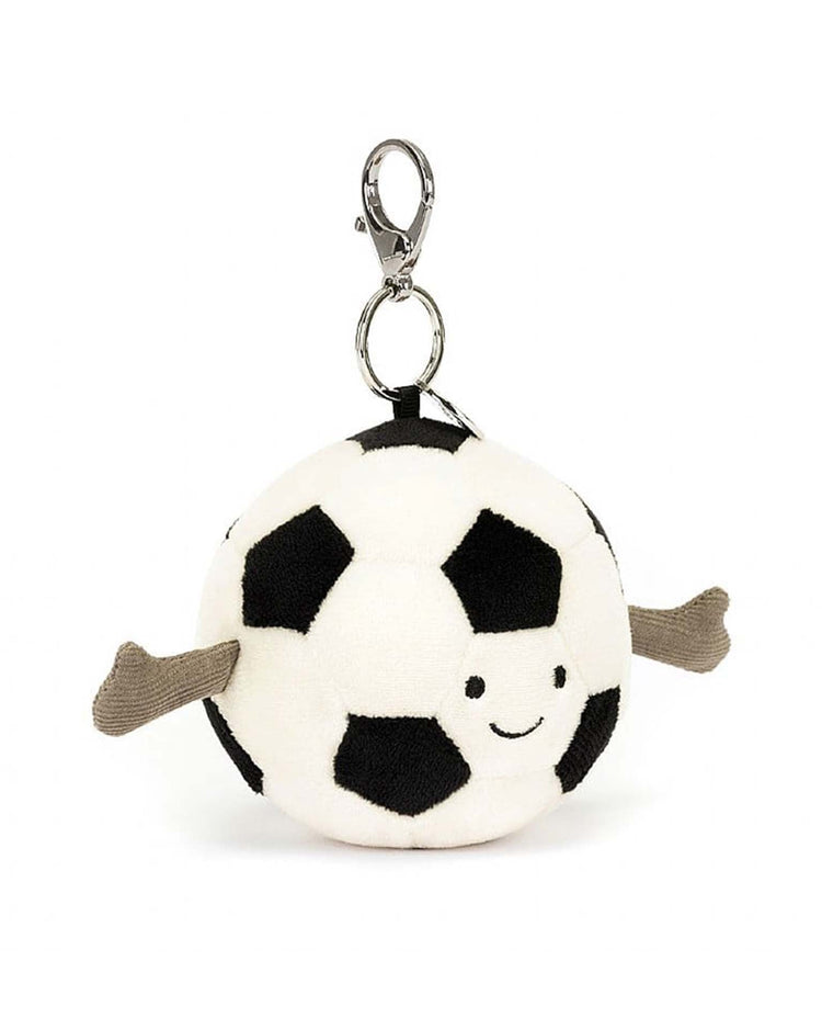 Little jellycat play amuseables sports soccer bag charm