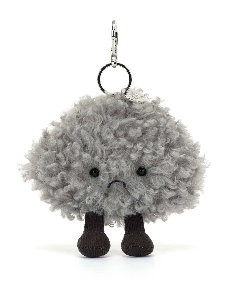 Little jellycat play amuseables storm cloud bag charm