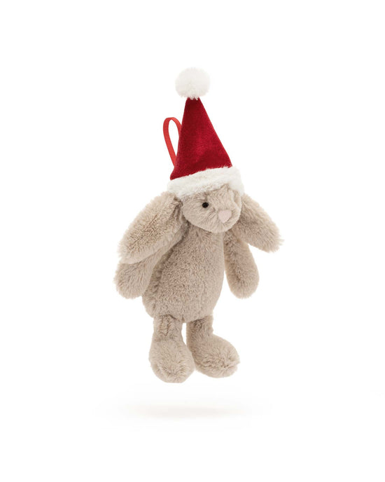 Little jellycat play bashful christmas bunny ornament