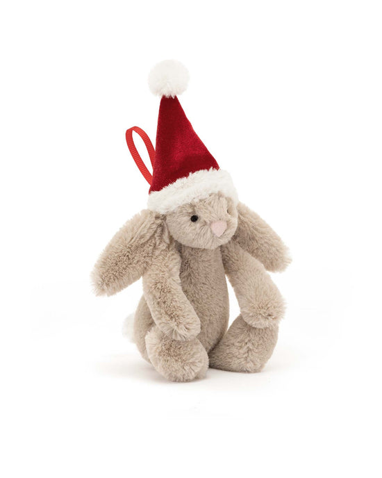 Little jellycat play bashful christmas bunny ornament