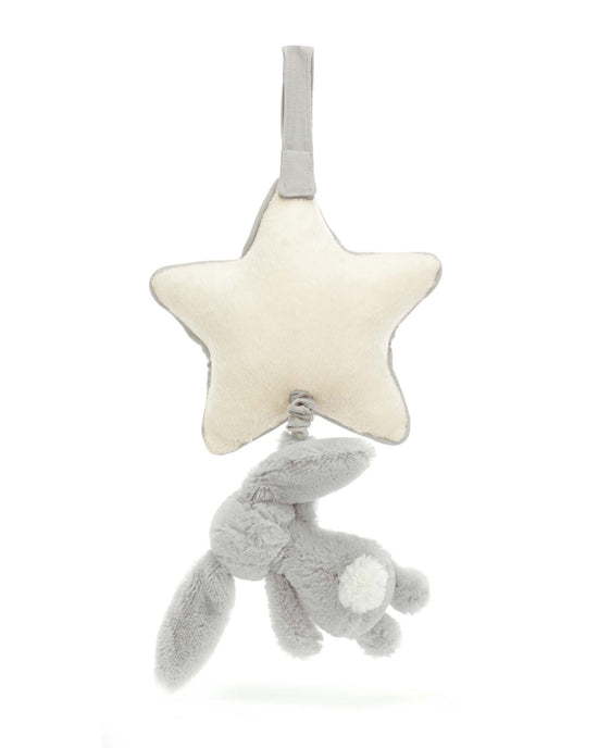 Little jellycat play bashful grey bunny musical pull