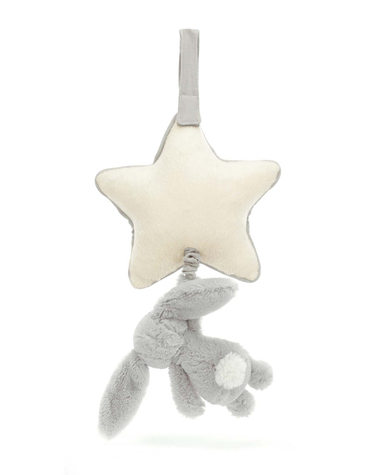 Little jellycat play bashful grey bunny musical pull