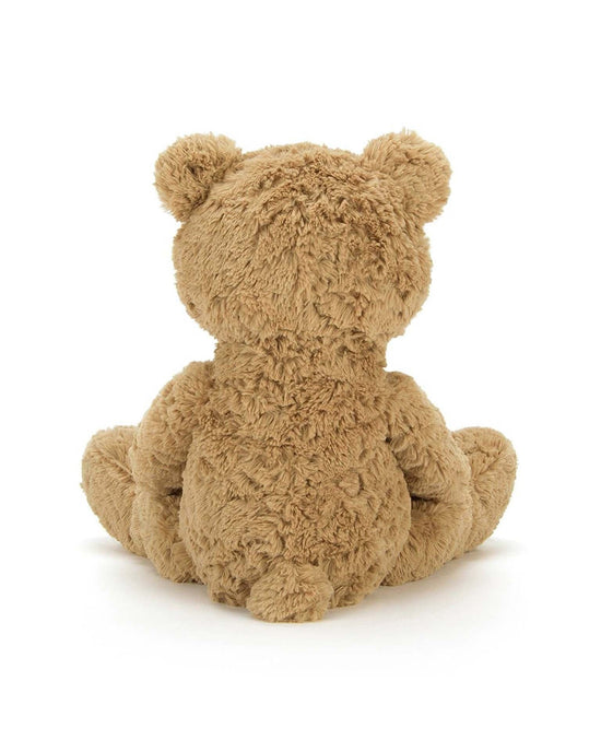 A vintage-style jellycat bumbly bear sitting on a white background.