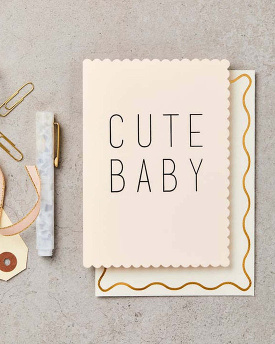 Little katie leamon party cute baby pink card
