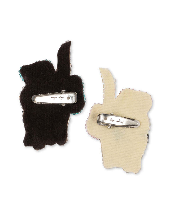 Little konges sløjd accessories beaded hair clip set in bow kitty