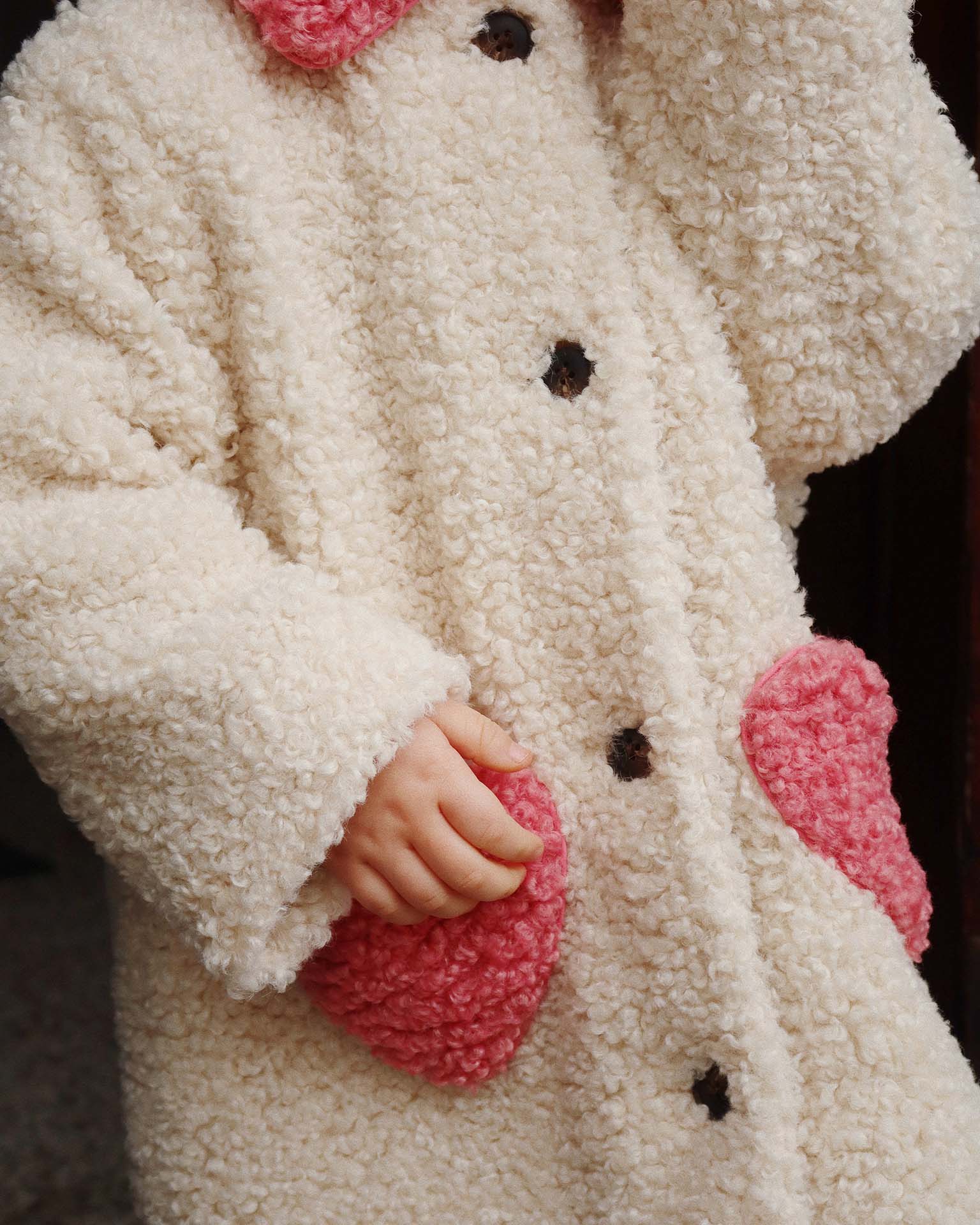 konges sløjd calin coat in antique white at Little
